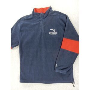 New England Patriots 1/4 Zip Fleece Game Day Pullover‎ (Men's XL) Blue